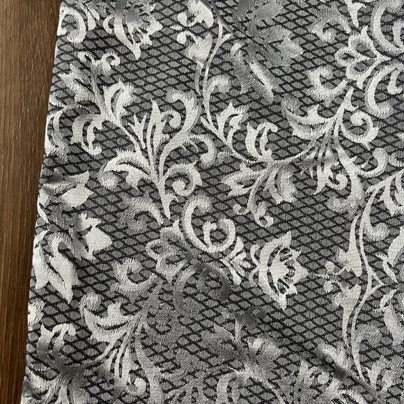 NEW Danillo 2-Piece Dress Suit Jacket Silver Brocade Size 20W - Picture 3 of 16